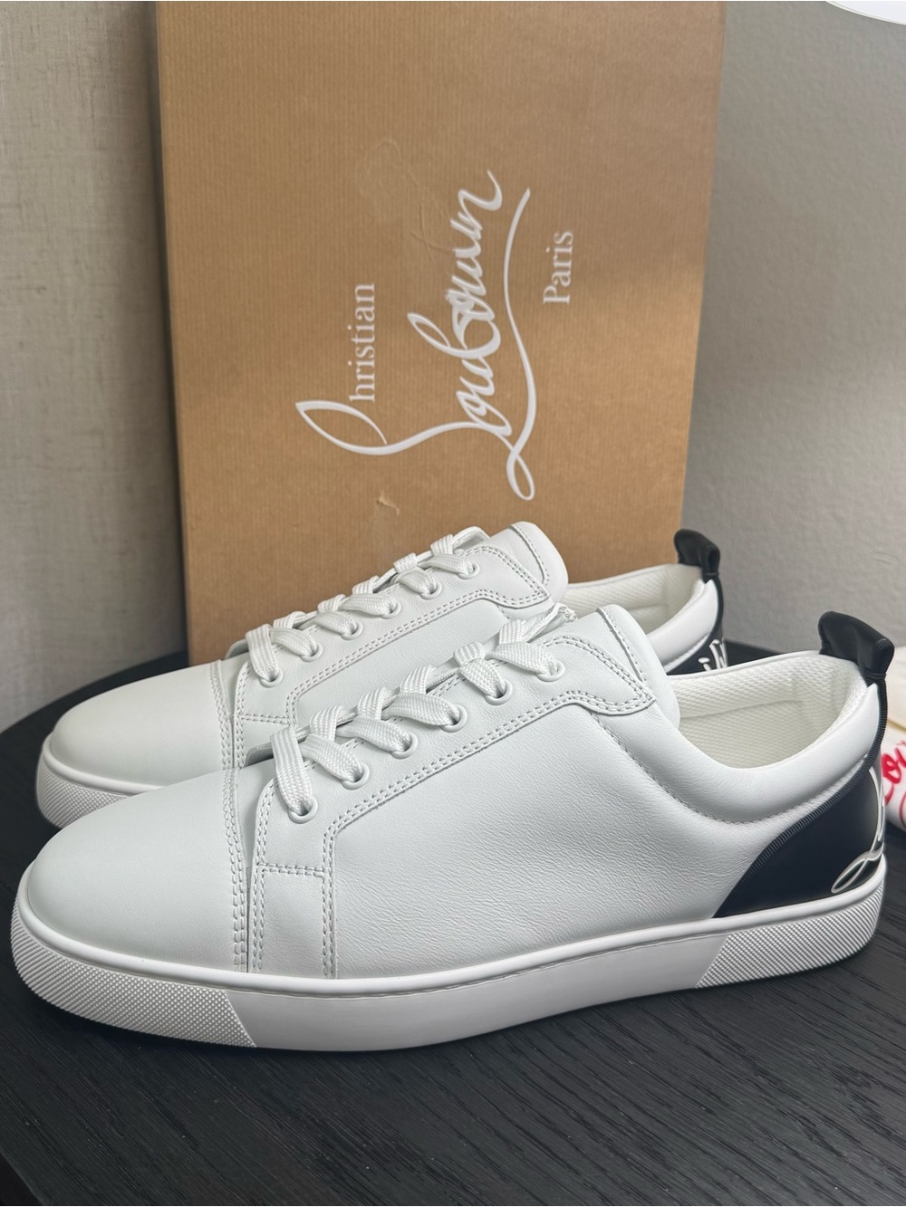 Christian Louboutin Fun Louis Junior Sneakers Leather White/Black 44